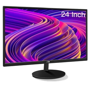 STGAubron 24 Moniteur d'ordinateur de jeu de pouce, FHD 1920 x 1080P Bureau PC LED Affichage, 99% sRGB, HDMI, VGA, Réglage ergonomique de l'inclinaison