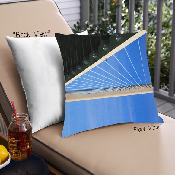 Ahgly Company State Delaware Outdoor Throw Pillow, 18 inch by 18 inch