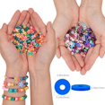 thumbnail image 2 of 4800Bulk Polymer Clay Beads Loose Disc Beads DIY Jewelry Bracelet Making Finding, 2 of 7