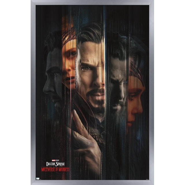 Marvel Doctor Strange dans le Multivers de la Folie - Affiche Murale Teaser en une Feuille, 14,725 Pouces x 22,375 Pouces, Présentant un design Sombre et vertical Fragmenté avec des Visages Superposés et une Main dans un Geste Mystique, Imprimée sur Papier Lustré pour une Déco Murale Vivante Idéale pour Chambres, Bureaux Ou Dortoirs.