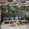 thumbnail image 1 of vidaXL 6 Piece Garden Lounge Set with Cushion Solid Acacia Wood, 1 of 12