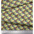 thumbnail image 2 of Soimoi Velvet Fabric Bird,Palm Tree & Sun Nature Print Fabric by The Yard 58 Inch Wide, 2 of 3