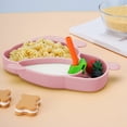 thumbnail image 4 of Dadatutu Silicone Divided Plate for Kids Adults, Food Grade Silicone Tableware for Children, BPA Free, Lightweight Reusable Compartment Lunch Trays, Dishwasher & Microwave Safe, 4 of 5