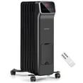 thumbnail image 1 of Costway 1500W Oil Filled Radiator Heater with Remote Control 3 Modes 24H Timer Indoor Black, 1 of 10