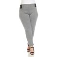 thumbnail image 2 of White Mark Pantalon Ajusté Jacquard pour Femmes, 2 of 5
