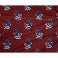 thumbnail image 4 of oneOone Polyester Lycra Fabric Leaves & Floral Block Printed Fabric 1 Yard 56 Inch Wide, 4 of 4