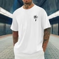 thumbnail image 2 of T-shirts pour Hommes Imprimés Palmier Graphiques T-Shirts Décontractés Été Plage Hawaïenne Manches Courtes Col Rond, 2 of 4