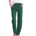 thumbnail image 1 of Timegard Cotton Linen Pants for Women Elastic Waisted Drawstring Straight Leg Lounge Pants with Pockets, 1 of 6