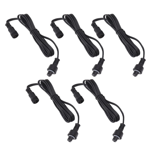 Deck Light Extension Cable, LED Deck Light Extension Cord Safe 5pcs Male And Female Connectors Plug And Play Lightweight For Outdoor