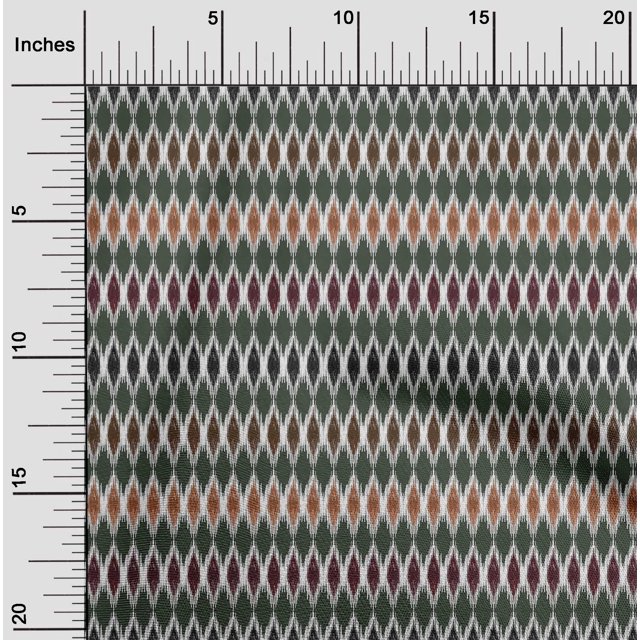 oneOone Polyester Lycra Fabric Argyle Ikat Fabric Prints By Yard 56 Inch Wide