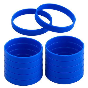 GOGO 12 Pcs Bracelets en Caoutchouc pour Adultes pour Match de Football, Bracelet d'Amitié Bleu