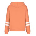 thumbnail image 4 of Dagegui Womens Long Sleeve Hoodies Casual Drawstring Hooded Sweatshirt with Pockets Trendy Striped Color Block Pullover Tops Orange S, 4 of 5