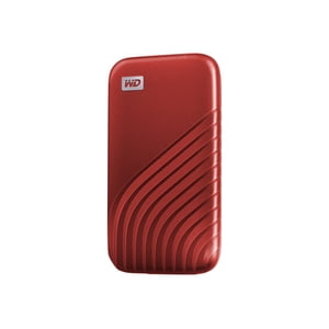 WD 1TB Mon passeport SSD Portable External Solid State Drive, Rouge, Sturdy et Blazing rapide, Protection de mot de passe avec chiffrement de matériel - WDBAGF0010BRD-WESN