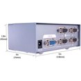 thumbnail image 4 of Boîtier Répartiteur VGA Alimenté à 4 Ports 1 Entrée 4 Sorties Distribution Vidéo Duplicateur Haute Résolution 1080p 250 MHz pour 1 Pce, 4 of 5