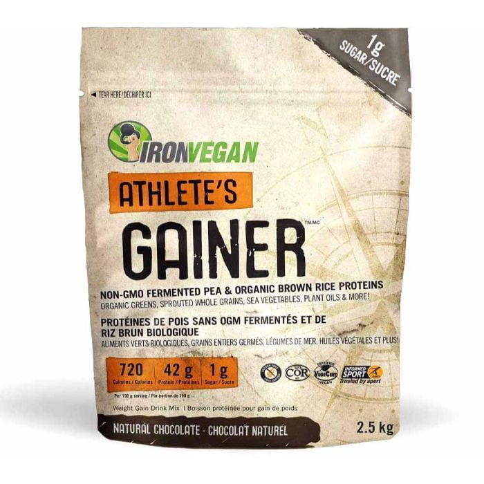 Iron Vegan - Iron Vegan Protein Athlete Gainer Chocolat, 2.5kg