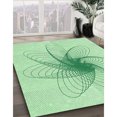 thumbnail image 3 of Ahgly Company Tapis d'Intérieur Lavable en Machine Carré Vert Menthe Transitionnel, 4 Pieds Carré, 3 of 7