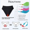 thumbnail image 4 of Women's Black High Waisted Bikini Bottoms - Retro Style, Basic Design, Full Coverage Swimsuit, Mid - Waist, Comfortable Material, S - XXL Sizes, 4 of 6