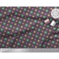 thumbnail image 2 of Soimoi Poly Georgette Fabric Floral Mandala Printed Craft Fabric by The Yard 42 Inch Wide, 2 of 3