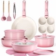 thumbnail image 1 of GIPP 21pcs Ceramic Cookware Sets, Pots and Pans Set Nonstick with Removable Handle, Oven & Dishwasher Safe,Induction Cookware, Kitchen Cooking Set for All Stoves, 1 of 8