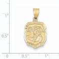 thumbnail image 2 of 14K Yellow Gold Saint Michael Medal Badge Pendant, 2 of 2