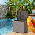 thumbnail image 3 of EasyUp Coffre de Terrasse en Résine de 32 Gallons, Coffre de Rangement Extérieur Verrouillable pour Meubles, Outils de Jardin et Rangement d'Outils, Boîtes de Rangement Extérieures Étanches (Gris), 3 of 7