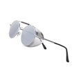 thumbnail image 4 of Lunettes de Soleil Rétro Rondes Steampunk Vintage Monture Métallique Lunettes Lunettes pour Hommes Lentille, 4 of 7