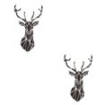 thumbnail image 4 of Decodeary Self Adhesive 3D Deer Head Mirror Wall Sticker For Easy Application black XXL 2Set, 4 of 6