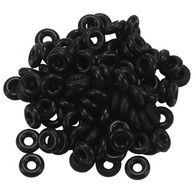 100 Pcs Accessoires de Pêche à la Carpe en Caoutchouc, Anneaux Ronds de Pêche, Butée Antidérapante 6 mm