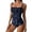 Navy, variant on HNMKIU One Piece Swim Suit Swimwear Bathing Suit for Women Control Swimsuit Black,XL