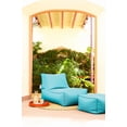 thumbnail image 2 of Gouchee Home Alpine Peacock Bean Bag Lounger – Water-Repellent Indoor/Outdoor Chair with High-Density Polystyrene Bead Filling, Lightweight Modern Seating for Poolside or Living Room, 2 of 5
