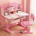 Kids Functional Desk Chair Set, Height Adjustable Children School Study ...
