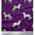 thumbnail image 1 of Soimoi Modal Satin Fabric Horse Block Print Sewing Fabric Yard 42 Inch Wide, 1 of 3