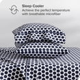 thumbnail image 3 of Bare Home Ultra-Soft Sheet Set - Premium 1800 Collection - Deep Pockets - 4-Pieces - King, Pennytile - White/Midnight, 3 of 5