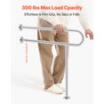 thumbnail image 2 of VEVOR Toilet Safety Rail with Leg 31.5 In 300lb Load Capacity Stainless Steel Grab Bar, 2 of 9