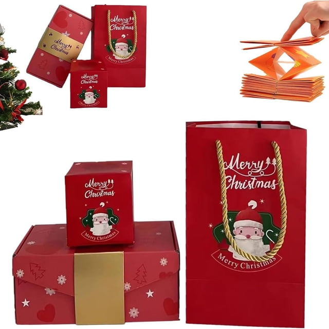 D Surprise Box Gift Box With 9 Bouncing Boxes Gift Bag And 3 Rubber Bands Paper Design For Romantic Gifts And Special Occasions