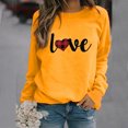 thumbnail image 2 of Hauts à Manches Longues pour Femmes Mode Pull Imprimé Amour Blouse Ample Hauts pour Femmes Manches Longues Mode pour Femmes, 2 of 3