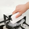 thumbnail image 4 of Becaristey Window Cleaning For Bathroom Tool Three In One Bathroom Brush Cleaning Cleaner And Handle Corners Bathroom Window grey, 4 of 6