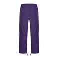 thumbnail image 4 of cllios Cargo Pantalon pour Homme Uni Décontracté à Multiples Poches Extérieur Coupe Droite Pantalon de Mise en Forme Pantalon Cargo Coupe Décontractée Pantalon de Randonnée Rouge Melon D\'eau L, 4 of 9