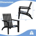thumbnail image 4 of Costway Patio Adirondack Chair Acacia Wood Lounge Armrest Garden Deck Black, 4 of 9
