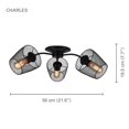 thumbnail image 2 of Xtricity - 3 Heads Light, 21.65 '' Width, From Charles Collection, Black, 2 of 3