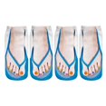 thumbnail image 2 of Two Pairs 3D Pattern Manicure Print Socks Flip Flop Funny Hidden Running Socks Women Personalized, 2 of 4