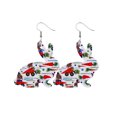 thumbnail image 1 of Creative Easter Leather Earrings Colorful Eggs Party Rabbit Happy Easter Day Decor Bunny Ester Parti Girls Gifts, Style 14, 1 of 3