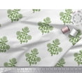 thumbnail image 3 of Soimoi Green polyester Crepe Fabric Leaves & Floral Block Decor Fabric Printed Yard 42 Inch Wide, 3 of 4