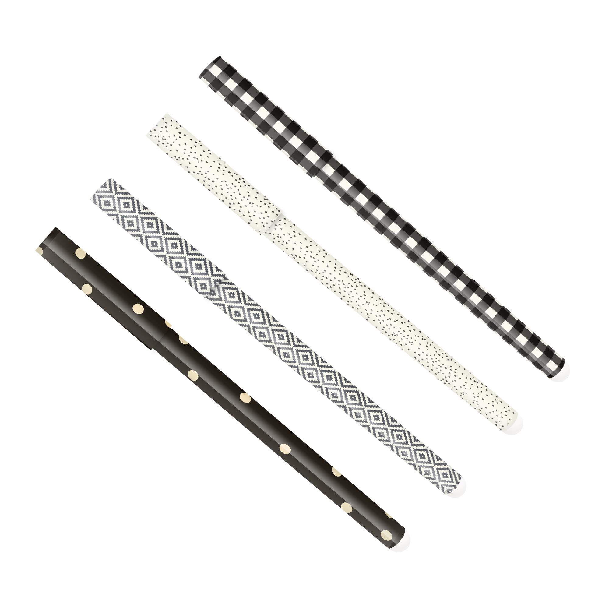 Pukka Pad, Carpe Diem Set of 4 Ball Point Pens in Gift Box, Monochrome