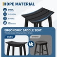 thumbnail image 2 of Tabouret de Bar – Chaise de Patio d'Extérieur en HDPE Résistante aux Intempéries, Hauteur Comptoir – Résine Robuste, Repose-Pieds Ergonomique – pour Terrasse, Balcon et Cuisine – Noir, Lot de 1, 2 of 5