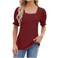 thumbnail image 1 of Économies d'Été Kcavykas Blouses pour Femmes, Hauts Imprimés Mode pour Femmes Manches Courtes Blouse Amusante Col Rond T-Shirt Débardeur, 1 of 4
