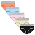 thumbnail image 2 of Women Solid Color Patchwork Briefs Panties Underwear Knickers Bikini Underpants, 2 of 8