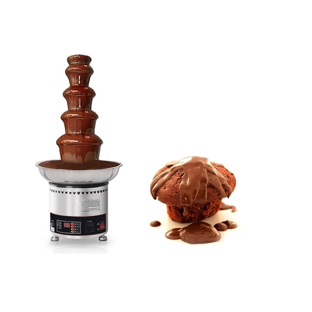 Chocolate Fountain Stainless Steel Chocolate Waterfall Machine Melting Warming Function 4/5/6/7 Tiers Commercial Use ,Widely Used