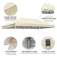 thumbnail image 4 of InstaHibit 10x20Ft Replacement Pop up Canopy Top Sunshade Cover Outdoor Patio, 4 of 11