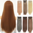 thumbnail image 2 of HHBEAUTY Rallonges de Cheveux à Clip de 20 Pouces en Cheveux Humains pour Femmes Mode - Longues Lisses Soyeuses 6 Pcs 16 Clips Rallonges de Vrais Cheveux à Clip en Cheveux Humains, 2 of 2